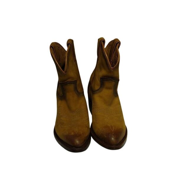 Frye Boots Billy Short Cognac Cowgirl Boots Women's Size 6 - Picture 9 of 14